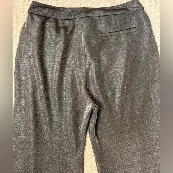 TopShop shiny gray split hem loose trousers, Size 6, high waisted, flowy, Office - Picture 7 of 9